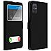 Custodia Samsung Galaxy A71 Sportellino 2x Finestre Cover Silicone - Nero - Foto miniatura 1
