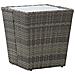Set Bistrot Giardino 3 pz Polyrattan e Vetro Temperato Grigio - Foto miniatura 2