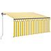 Tenda Automatica con LED Sensore Vento 3,5x2,5m Gialla e Bianca - Foto miniatura 1