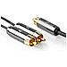 CATB24000GY30 cavo audio 3 m RCA 2 x RCA Grigio - Foto miniatura 5