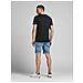 T-shirt A Maniche Corte Nera Per Uomo - Foto miniatura 2