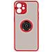 Cover Iphone 11 Bimateriale Anello Supporto Metallico Rossa - Foto miniatura 1