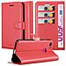 Custodia Compatibile Con Xiaomi Mi 8 Lite In Rosso Carminio - Coperchio Protettiva Con Chiusura Magnetica, Funzione Stand E Tasca Per Le Carte - Foto miniatura 1