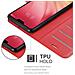 Custodia Compatibile Con Xiaomi Mi 8 Lite In Rosso Carminio - Coperchio Protettiva Con Chiusura Magnetica, Funzione Stand E Tasca Per Le Carte - Foto miniatura 5