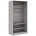 Armadio Grigio Sonoma 100x50x200 Cm In Legno Multistrato - Foto miniatura 2