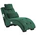 Chaise Longue Simorre Velluto Verde Smeraldo Con Altoparlante Bluetooth Integrato - Foto miniatura 2