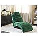 Chaise Longue Simorre Velluto Verde Smeraldo Con Altoparlante Bluetooth Integrato - Foto miniatura 1