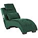 Chaise Longue Simorre Velluto Verde Smeraldo Con Altoparlante Bluetooth Integrato - Foto miniatura 6