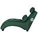 Chaise Longue Simorre Velluto Verde Smeraldo Con Altoparlante Bluetooth Integrato - Foto miniatura 8