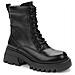 Black Casual Closed Booties Stivaletti Sintetico E Tessile Scarpe Donna Nero Eu 36, 938045/05-01 - Foto miniatura 1