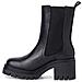 Black Casual Closed Booties Stivaletti Pelle Scarpe Donna Nero Eu 36, 1-25497-29 003 - Foto miniatura 3