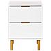 Comodino 2 Cassetti Walpole Bianco - Foto miniatura 4