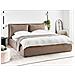 Letto Contenitore Bouclé Bajonna 180 X 200 Cm Marrone - Foto miniatura 1