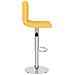 Sgabello Da Bar Giallo Senape In Tessuto - Foto miniatura 3