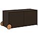 Contenitore da Giardino con Ruote Marrone 283L in Polyrattan - Foto miniatura 1