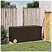 Contenitore da Giardino con Ruote Marrone 283L in Polyrattan - Foto miniatura 3