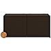 Contenitore da Giardino con Ruote Marrone 283L in Polyrattan - Foto miniatura 4