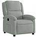 Poltrona Elettrica Reclinabile Grigio Chiaro in Vera Pelle - Foto miniatura 4