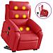 Poltrona Alzapersona Reclinabile Massaggio Rosso in Similpelle - Foto miniatura 1
