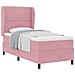 Letto a Molle con Materasso Rosa 90x190 cm Velluto - Foto miniatura 1