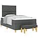Letto con Box Spring e Panchina Grigio Scuro 120x200 cm Tessuto - Foto miniatura 1