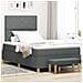 Letto con Box Spring e Panchina Grigio Scuro 120x200 cm Tessuto - Foto miniatura 2