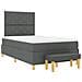 Letto con Box Spring e Panchina Grigio Scuro 120x200 cm Tessuto - Foto miniatura 3