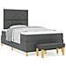 Letto con Box Spring e Panchina Grigio Scuro 120x200 cm Tessuto - Foto miniatura 4
