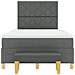 Letto con Box Spring e Panchina Grigio Scuro 120x200 cm Tessuto - Foto miniatura 9