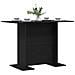 Tavolo da pranzo  Nero Rovere 110x60x75 cm Legno ingegnerizzato - Foto miniatura 3