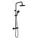 Colonna Doccia Miscelatore Termostatico Nero Opaco Sh4086b Congo - Foto miniatura 1
