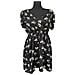 Abito Al Ginocchio Elegante Comodo Nero A Fiori Taglia 40 - Foto miniatura 1