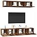 Set mobile TV 5 pcs Legno vecchio 100 x 30 x 30 cm - Foto miniatura 3