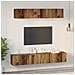 Set mobile TV 5 pcs Legno vecchio 100 x 30 x 30 cm - Foto miniatura 4