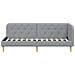 Cornice del letto ad angolo Grigio chiaro 80 x 200 cm Tessuto - Foto miniatura 5