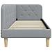 Cornice del letto ad angolo Grigio chiaro 80 x 200 cm Tessuto - Foto miniatura 6