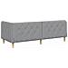 Cornice del letto ad angolo Grigio chiaro 80 x 200 cm Tessuto - Foto miniatura 7