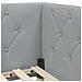 Cornice del letto ad angolo Grigio chiaro 80 x 200 cm Tessuto - Foto miniatura 8