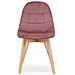 Sedia da pranzo NUUC in velluto rosa scuro con gambe in legno di faggio x1 - Foto miniatura 2
