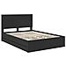 Struttura del letto Nero 160 x 200 cm Legno Ingegnerizzato - Foto miniatura 4
