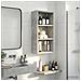 Armadio da bagno a muro Grigio Cemento 30 x 16 x 62,5 cm - Foto miniatura 5
