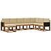 Set di divani da esterno con cuscino 8 pcs Naturale e Beige - Foto miniatura 1