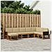 Set di divani da esterno con cuscino 8 pcs Naturale e Beige - Foto miniatura 2
