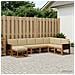 Set di divani da esterno con cuscino 8 pcs Naturale e Beige - Foto miniatura 3