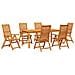 Set da Pranzo per Giardino 7 pcs Marrone - Foto miniatura 1