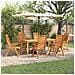 Set da Pranzo per Giardino 7 pcs Marrone - Foto miniatura 2