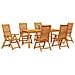 Set da Pranzo per Giardino 7 pcs Marrone - Foto miniatura 3