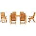 Set da Pranzo per Giardino 7 pcs Marrone - Foto miniatura 7