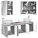 Set di Armadi da Bagno 5 pcs Grigio Cemento - Foto miniatura 3