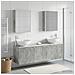 Set di Armadi da Bagno 5 pcs Grigio Cemento - Foto miniatura 4